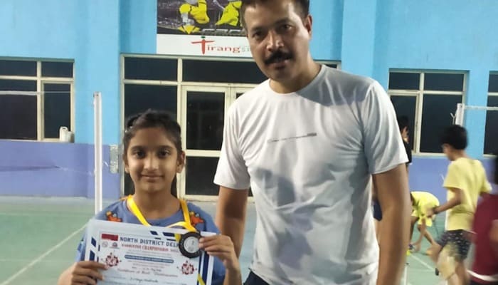 Proud Parents at Tirang Badminton Centre: Kimaya Mediratta's Medal Win